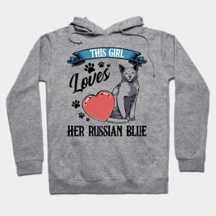 Russian Blue Cat Hoodie